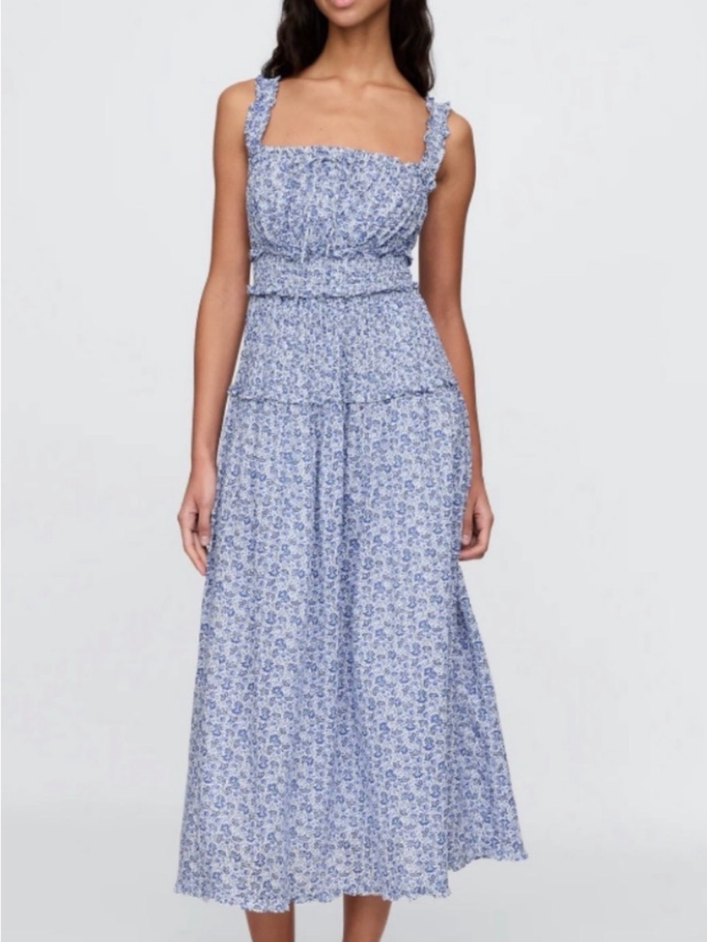 GAP x Doen Blue and White Floral Maxi Dress - Picture 4 of 4